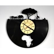 WallClockDesignUA Africa Wall Clock South Africa Nursery Wall Art Wall Clock With African Animals