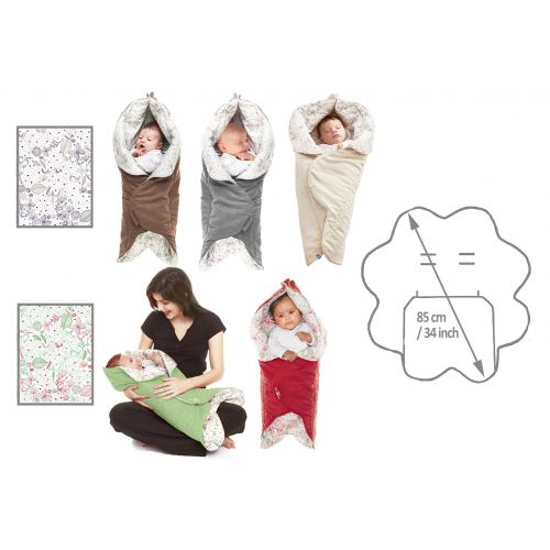  Wallaboo Baby Blanket Leaf, Soft Blanket, Newborn and Up, Durable Faux Suede and 100% Pure Cotton...