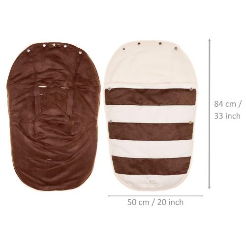  Wallaboo Baby Universal Bunting Bag, for Car Seat Stroller Pushchair, Footmuff Sack, Luxurious suede...