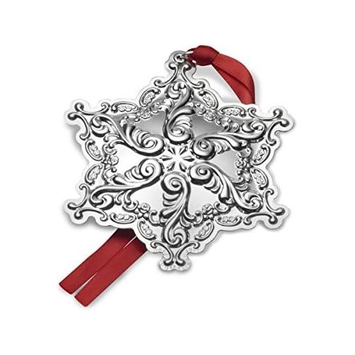  Wallace 2017 Sterling Silver Grand Baroque Snowflake Ornament, 20th Anniversary Edition