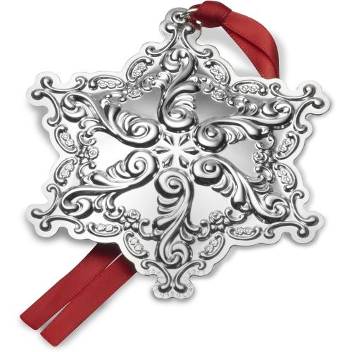  Wallace 2017 Sterling Silver Grand Baroque Snowflake Ornament, 20th Anniversary Edition