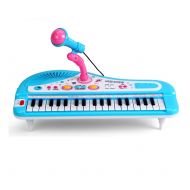 Walmart 37-Key Multi-function Electronic Organ Keyboard Piano with Microphone Kids Children Educational Toy - Blue