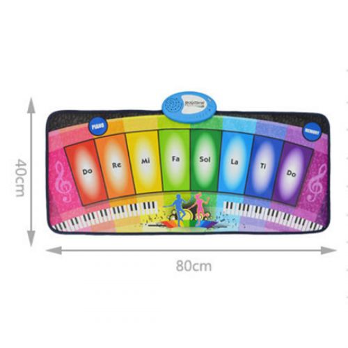  Walmart Kids Battery-powered Piano Musical Touch Play Mat Baby Music Creeping Carpet Child Toy Gift - Colorful