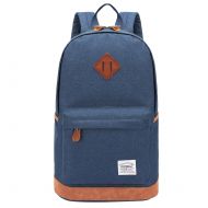 Walmart Kaukko K1001 Mens Canvas Backpack Large Capacity Casual Rucksack School Travel Bag - Sapphire Blue