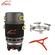 Walmeck APG Camping Cookware Bowl Pot Pan Tableware Combination Gas Cooking System Outdoor Cooker Portable Gas Stove Propane Burners