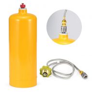 Walmeck- Refillable 1.98Lb Propane Cylinder Tank Steel Tank Propane Cylinder for Outdoors Travel Hiking Camping