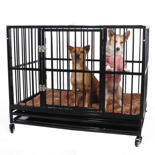  Walnest walnest Heavy Duty XL Dog Crate Kennel with pad