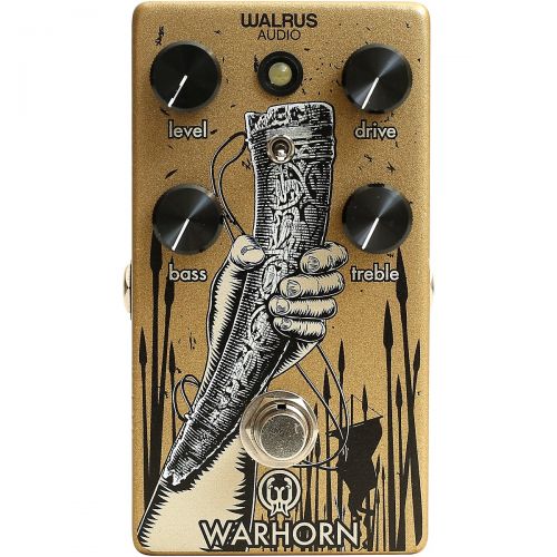  Walrus Audio},description:The Walrus Audio Warhorn is a midrange, transparent overdrive pedal that’s capable of punchy rhythm, to searing Texas Blues leads. For added versatility,