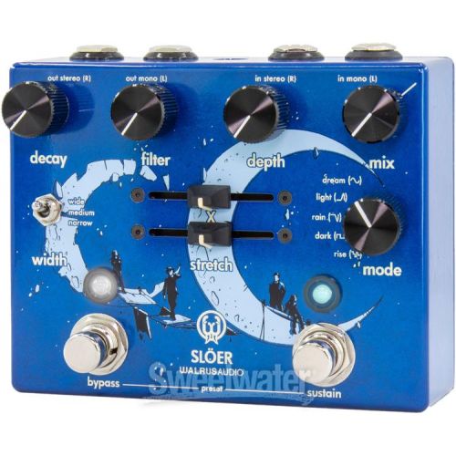  Walrus Audio Sloer Stereo Ambient Reverb Pedal - Blue