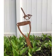 WalshMetalWorks Metal Bird on Shovel Yard Art