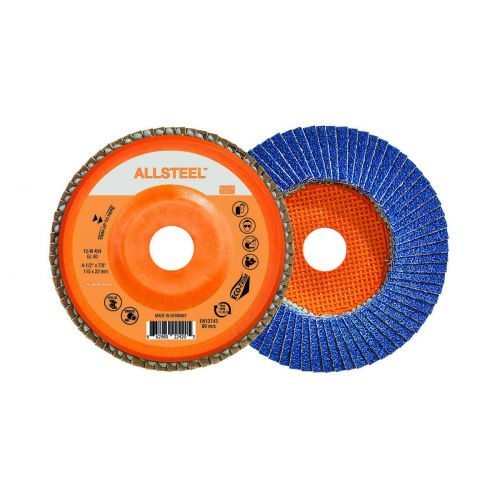  Walter Surface Technologies Walter 15W454 Flexsteel High Performance Flap Disc [Pack of 10]  40 Grit Grinding Disc for 4.5 in. Angle Grinders. Blending & Finishing Disc
