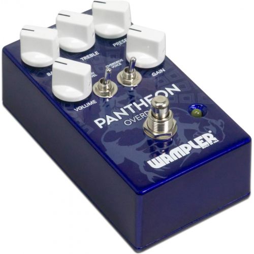  Wampler Pantheon Overdrive Effects Pedal Bundle w/ 2 Patch Cables & Cloth