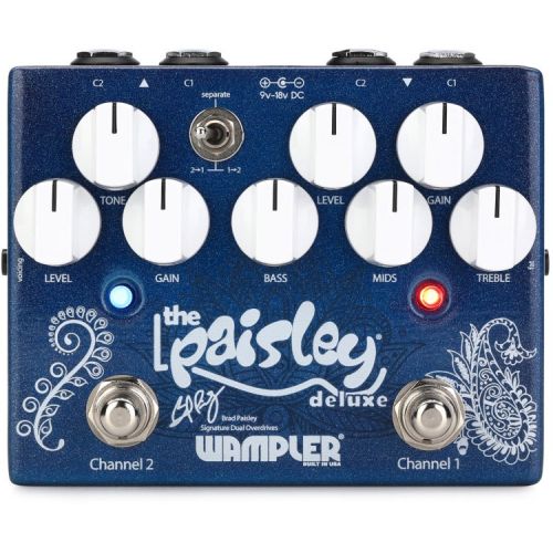  Wampler Paisley Drive Deluxe Overdrive Pedal with Patch Cables