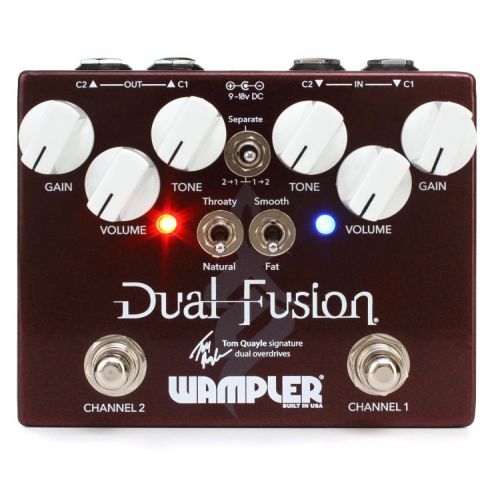  Wampler Tom Quayle Dual Fusion Overdrive Pedal with Patch Cables