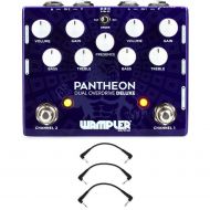 Wampler Dual Pantheon 2-channel Overdrive Pedal with 3 Patch Cables Bundle