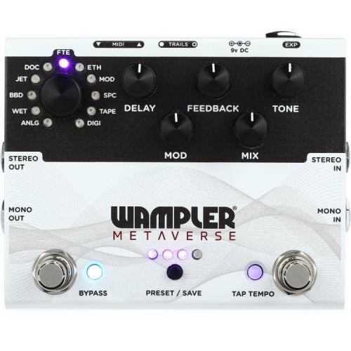  Wampler Metaverse Delay Pedal with Patch Cables