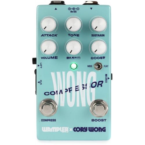  Wampler Cory Wong Compressor and Boost Pedal with Patch Cables