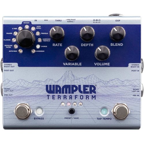  Wampler Terraform Multi-Modulation Guitar Effects Pedal (WAMTERRAFORM)