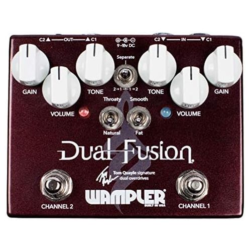  Wampler Dual Fusion V2 Tom Quayle Signature Dual Overdrive Guitar Effects Pedal