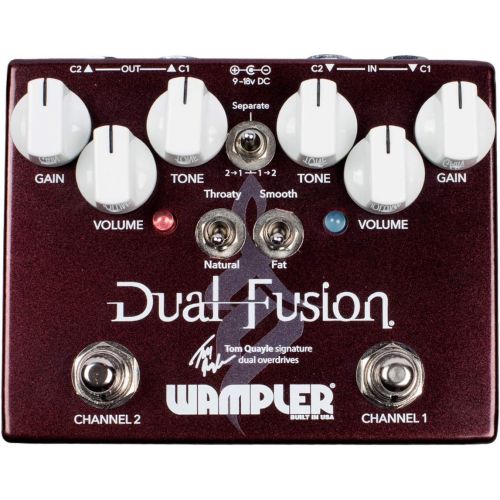  Wampler Dual Fusion V2 Tom Quayle Signature Dual Overdrive Guitar Effects Pedal