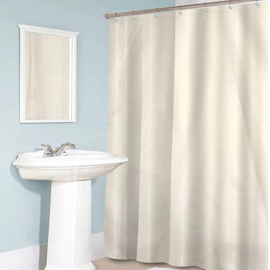  Wamsutta Fabric Shower Curtain Liner with Suction Cups