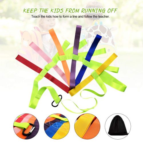  [아마존베스트]Wanateber Safety Walking Rope with Colorful Handles for Daycare Teacher and Schools Designed (12 Children...