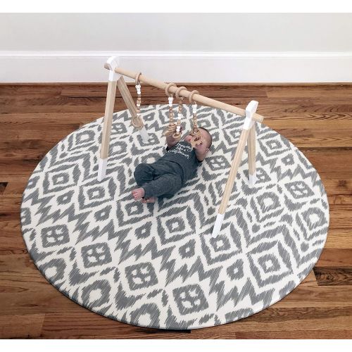  Wander & roam Baby Play mat | one-Piece Reversible Foam Floor mat | Large | eco-Friendly | Extra Soft | Non-Toxic | 6.5ft x 4.5ft (Grey)