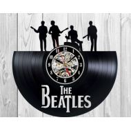 WanderlandArt beatles, beatles art, beatles wall art, music, music art, beatles vinyl clock, music vinyl clock, music band, music band vinyl clock, gift