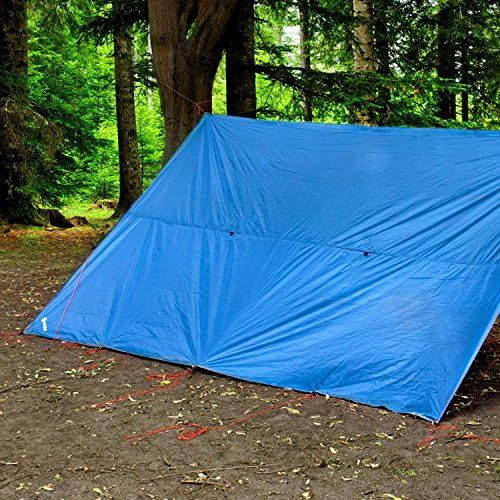  Wanderlust Tarp Sonnensegel - Sonnenschutz mit hochwertiger PU-Beschichtung & versiegelten Nahten - wasserdicht mit Wassersaule 3000mm - inkl. 8 Heringe, 8 Abspannseile & Transport