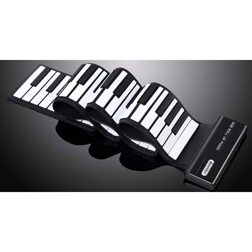  WangLx Musical instrument Portable Piano- 88 Keys USB Flexible Roll Up Piano Silicone Rubber Keyboard Send A Sustain Pedal Suitable for Beginners