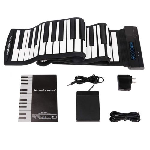  WangLx Musical instrument Portable Piano- 88 Keys USB Thicken Piano Electronic Soft Keyboard Piano Silicone Rubber Keyboard Send A Sustain Pedal