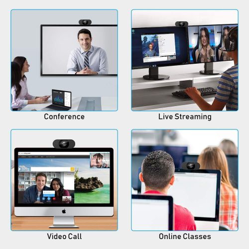  [아마존베스트]wansview Webcam PC with Microphone, 1080P USB 2.0 Web Camera for Laptop, Computer, Desktop, Plug and Play, for Live Streaming, Video Chat, Conference, Recording, Online Classes, Ga