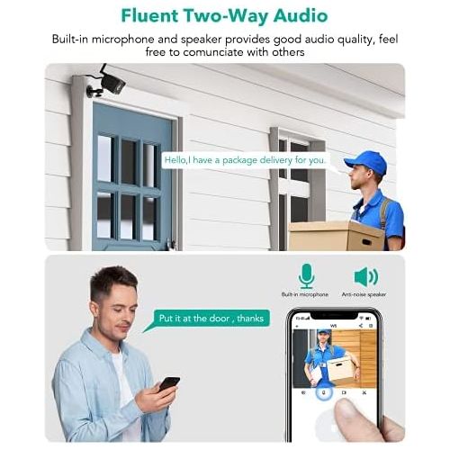  [아마존베스트]Security Camera Outdoor, Wansview 1080P Wireless WiFi IP66 Waterproof Surveillance Home Camera with Motion Detection,2-Way Audio, ONVIF and RTSP Protocol and Compatible with Alexa