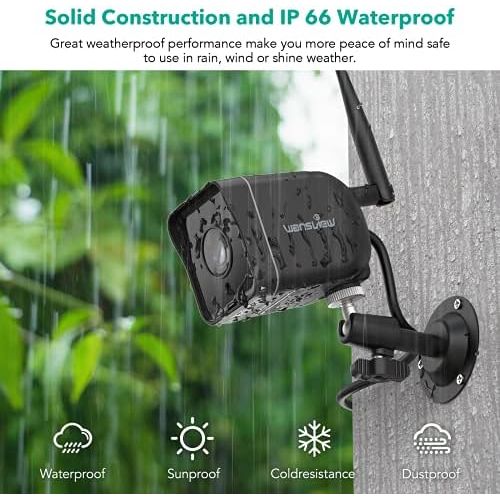  [아마존베스트]Security Camera Outdoor, Wansview 1080P Wireless WiFi IP66 Waterproof Surveillance Home Camera with Motion Detection,2-Way Audio, ONVIF and RTSP Protocol and Compatible with Alexa