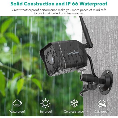  [아마존베스트]Security Camera Outdoor, Wansview 1080P Wireless WiFi IP66 Waterproof Surveillance Home Camera with Motion Detection,2-Way Audio, ONVIF and RTSP Protocol and Compatible with Alexa