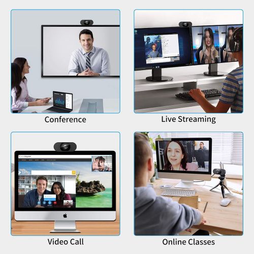  [아마존베스트]WANSVIEW Webcam 1080P with Microphone, Webcam USB 2.0 Plug & Play for Laptop, Computer, PC, Desktop, with Auto Light Correction, Live Streaming, Video Calling, Conferencing, Online