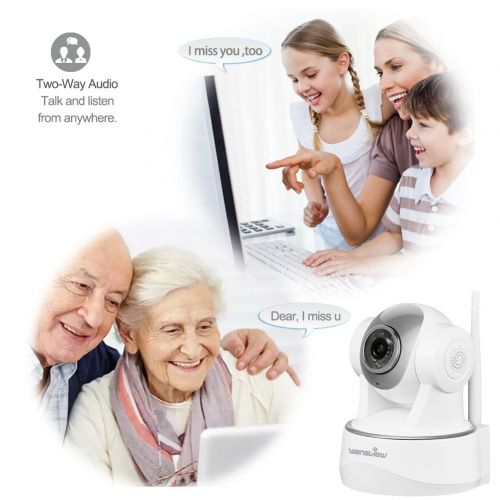  Wansview 1080P Baby Camera, WiFi Home Security Surveillance Camera Video Stream at 30fps, for BabyElderPetNanny Monitor, PanTilt, Two-Way Audio & Night Vision Q2 (White)