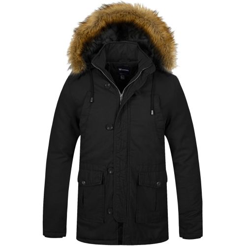  [아마존핫딜][아마존 핫딜] Wantdo Mens Winter Thicken Cotton Parka Jacket Warm Outwear Coat