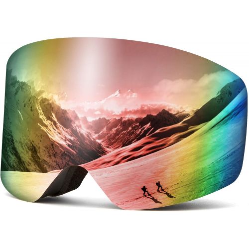  Wantdo Ski Goggles Frameless Spherical Snowboard Goggles for Men Women Adult