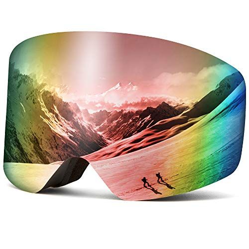  Wantdo Ski Goggles Frameless Spherical Snowboard Goggles for Men Women Adult