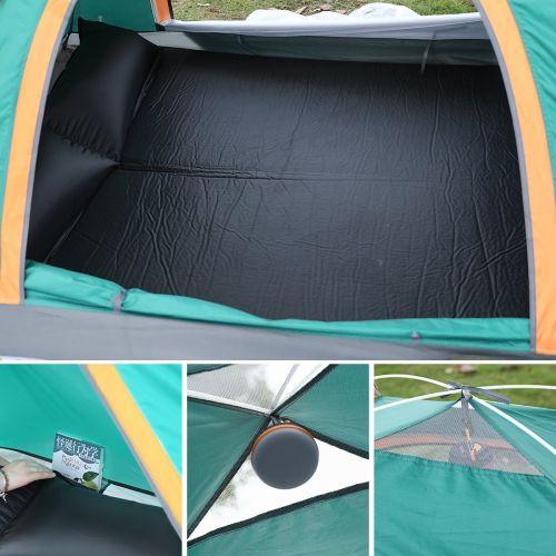  Wantdo 2 Person Pop Up Tent Instant Family Camping Tent Portable Tent Waterproof UV Protected Shelter with Carrybag for Backpacking Picnic Fishing Beach Outdoor Indoor