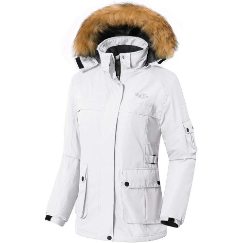  Wantdo Womens Warm Parka Mountain Ski Fleece Jacket Waterproof Windproof Winter Rain Coat Outdoors Anorak