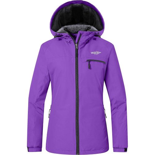  Wantdo Womens Mountain Ski Jacket Windproof Fleece Snow Coat Rainwear Waterproof Hooded Warm Parka