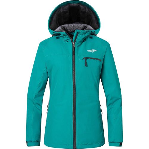  Wantdo Womens Mountain Ski Jacket Windproof Fleece Snow Coat Rainwear Waterproof Hooded Warm Parka