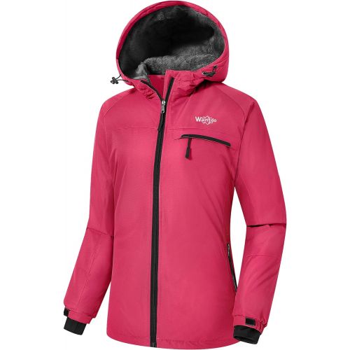  Wantdo Womens Mountain Ski Jacket Windproof Fleece Snow Coat Rainwear Waterproof Hooded Warm Parka