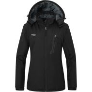 Wantdo Womens Waterproof Ski Fleece Jacket Windproof Winter Coat Hooded Raincoat Insulated Mountain Windbreaker