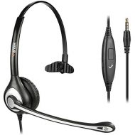 [아마존베스트]Wantek Cell Phone Headset Mono with Noise Canceling Mic, Wired Computer Headphone for iPhone Samsung Huawei HTC LG ZTE BlackBerry Smartphones and Laptop PC Mac Tablet with 3.5mm Ja