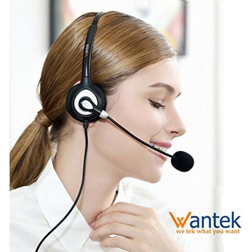  [아마존베스트]USB Headset Stereo with Noise Cancelling Microphone and Volume Control, Wantek UC Business Headphones for Skype, SoftPhone, Call Center, Crystal Clear Chat, Super Light, Ultra Comf