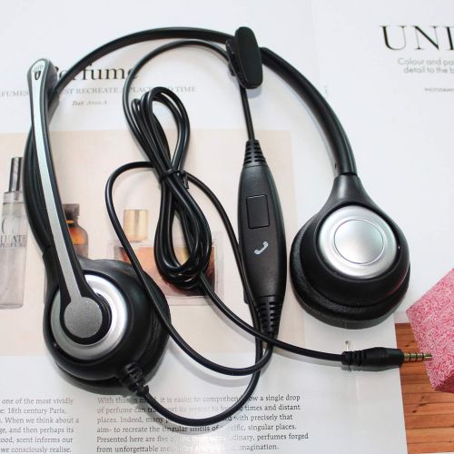  [아마존베스트]USB Headset Stereo with Noise Cancelling Microphone and Volume Control, Wantek UC Business Headphones for Skype, SoftPhone, Call Center, Crystal Clear Chat, Super Light, Ultra Comf