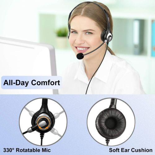  [아마존베스트]Wantek USB Headset PC with Microphone Noise Cancelling, Stereo PC Headphones for Laptop Business Skype UC Lync SoftPhone Call Center Office Webinar, Volume Control, Clear Chat, Ultra Comf